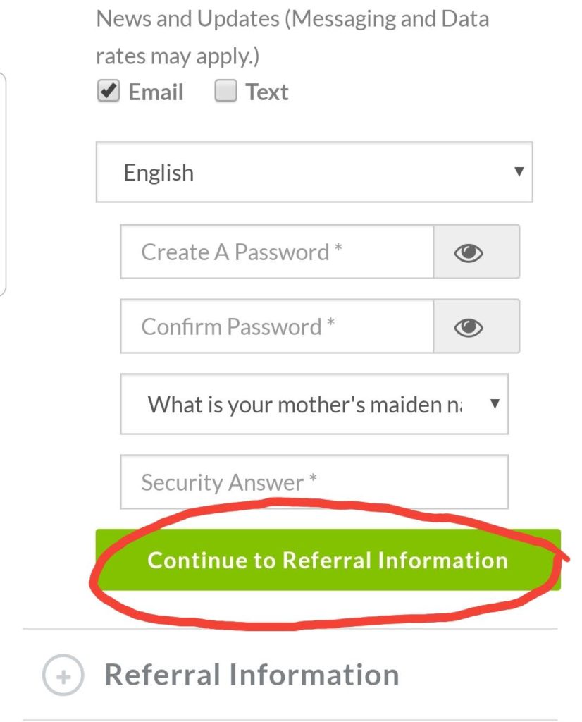 Select Referral Information