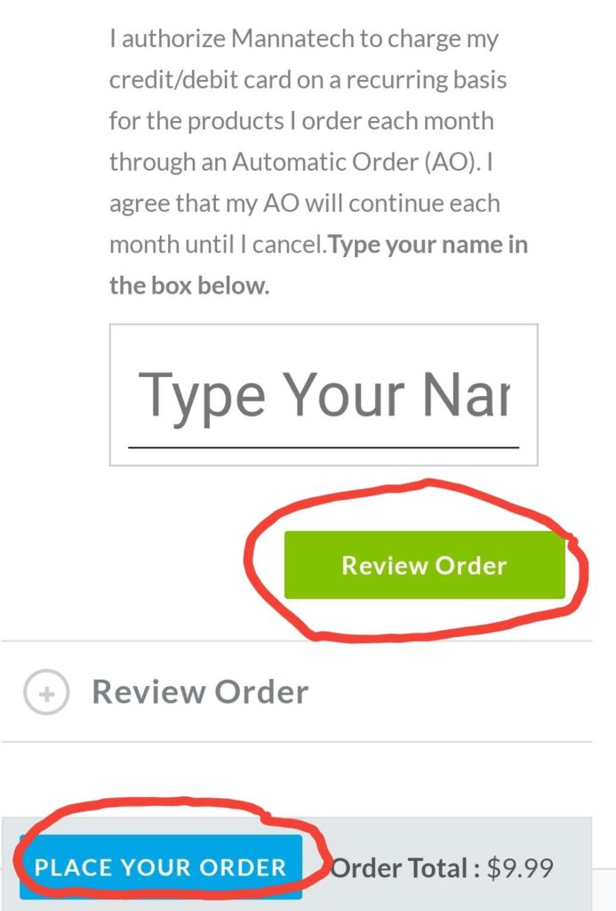 Automatic Order Confirmation