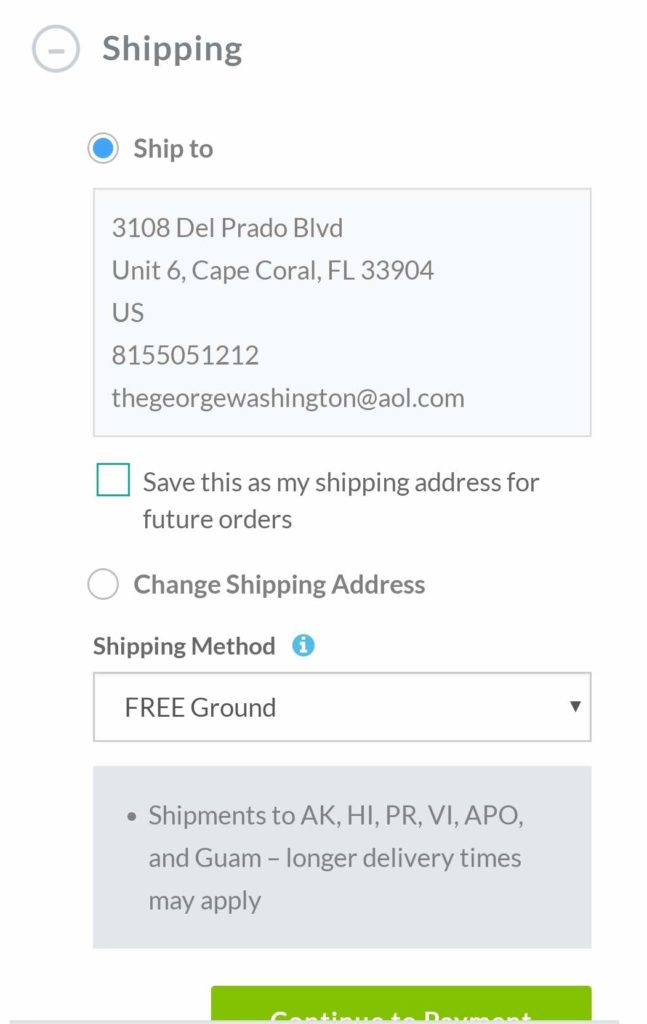 Shipping Information