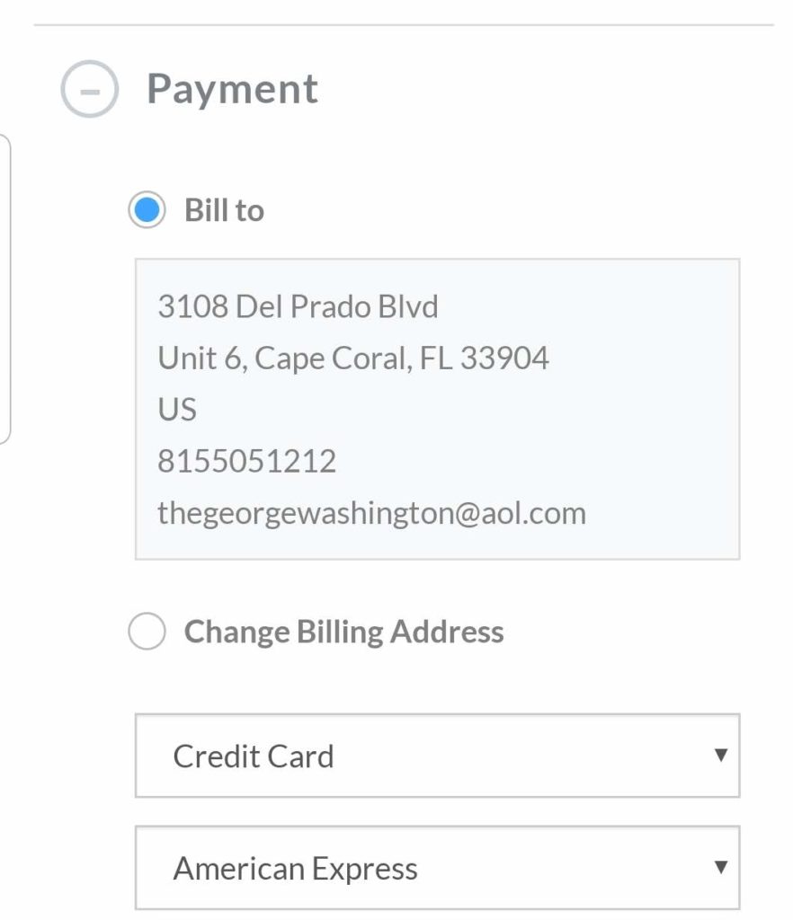 Billing Information